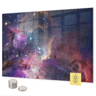 Magnetic board for wall Galaxy World design