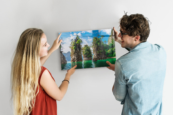 Magnetic board lake trees nature design