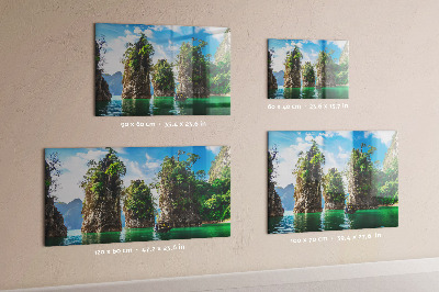 Magnetic board lake trees nature design