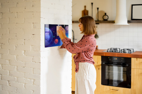 Magnetic board for wall galaxy of planets design