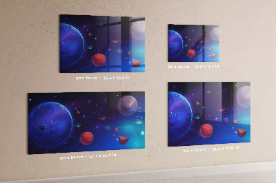 Magnetic board for wall galaxy of planets design