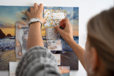 Magnetic board for wall sunset on the beach