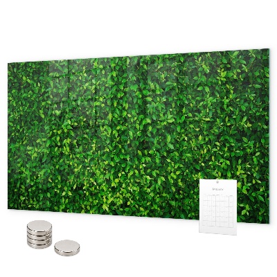 Magnetic board hedge leaves design