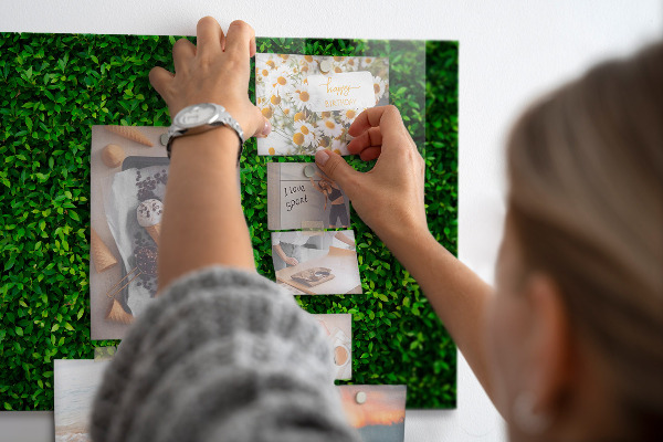 Magnetic board hedge leaves design