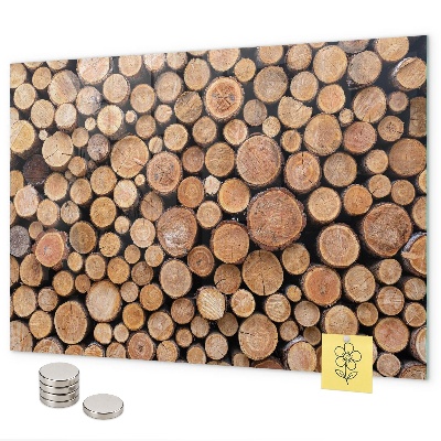 Magnetic wall board tree rings design