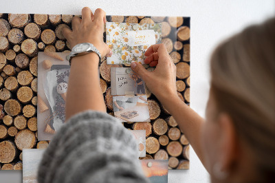 Magnetic wall board tree rings design