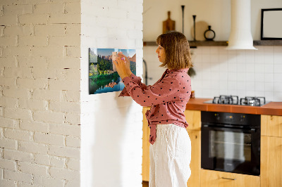 Magnetic wall board lake landscape design