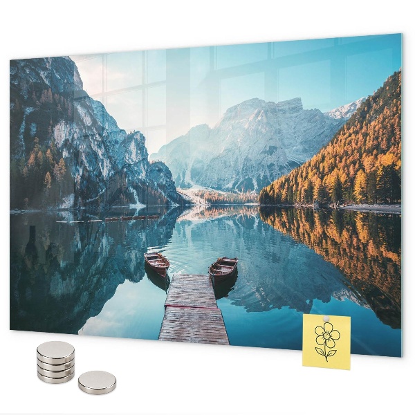 Magnetic board boats on the lake print