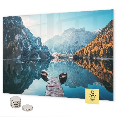 Magnetic board boats on the lake print