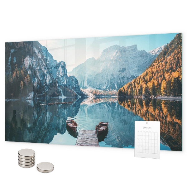 Magnetic board boats on the lake print