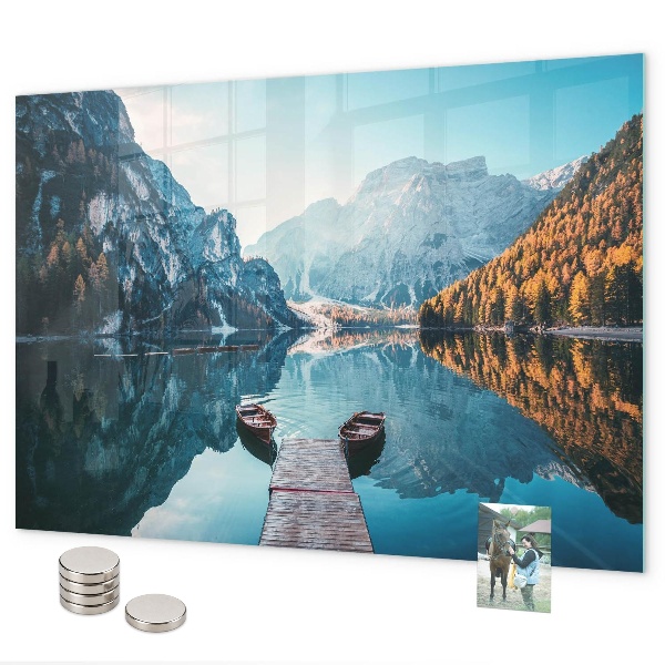 Magnetic board boats on the lake print