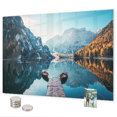 Magnetic board boats on the lake print