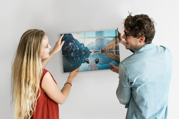 Magnetic board boats on the lake print