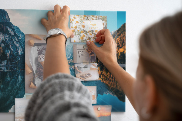 Magnetic board boats on the lake print