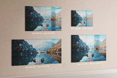 Magnetic board boats on the lake print