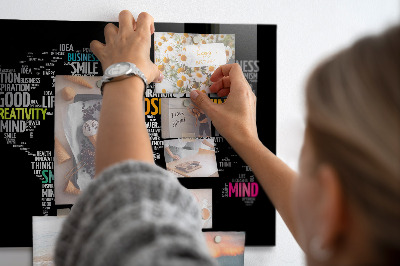 Magnetic world map board positive design for wall mounting