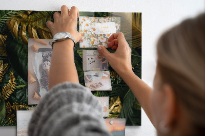 Magnetic board for wall jungle leaves design