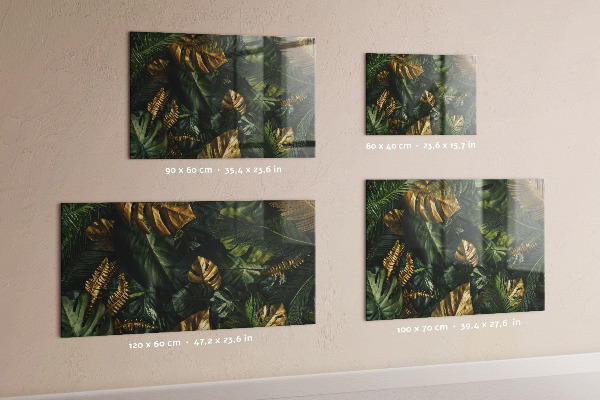 Magnetic board for wall jungle leaves design