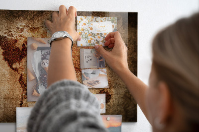 Magnetic board old world map design