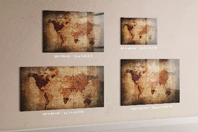 Magnetic board old world map design