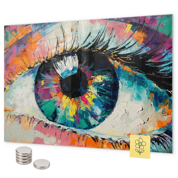 Magnetic board for wall the pupil of the human eye
