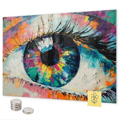 Magnetic board for wall the pupil of the human eye