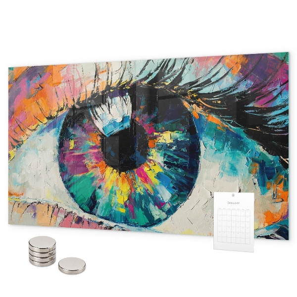 Magnetic board for wall the pupil of the human eye