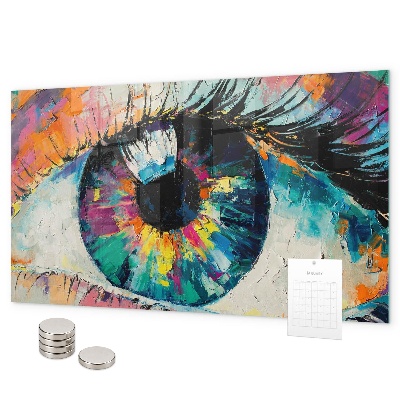 Magnetic board for wall the pupil of the human eye