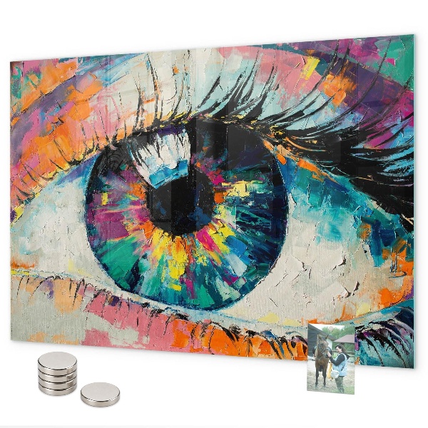Magnetic board for wall the pupil of the human eye