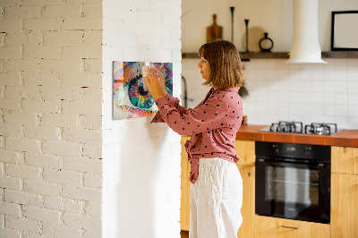 Magnetic board for wall the pupil of the human eye