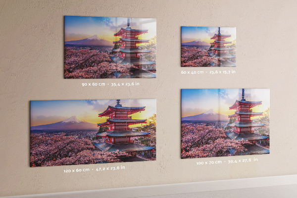 Magnetic board with Japanese construction design