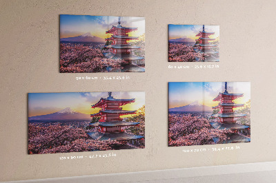 Magnetic board with Japanese construction design