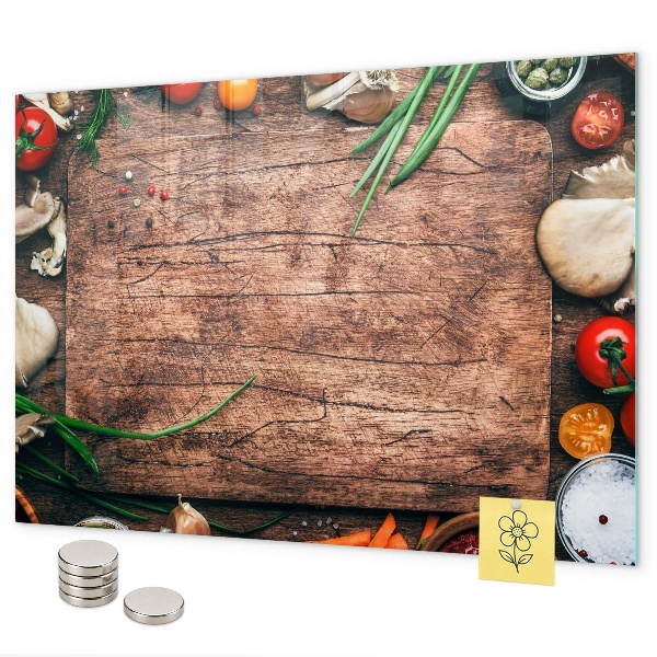 Magnetic wall board cooking board