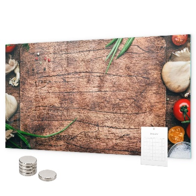 Magnetic wall board cooking board