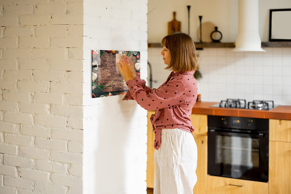 Magnetic wall board cooking board
