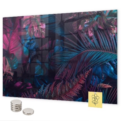 Magnetic board exotic flowers design