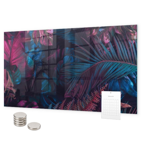 Magnetic board exotic flowers design