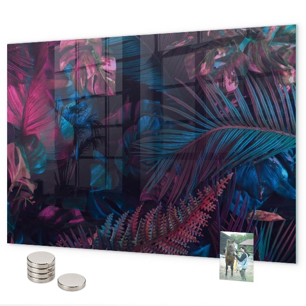 Magnetic board exotic flowers design