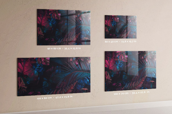 Magnetic board exotic flowers design