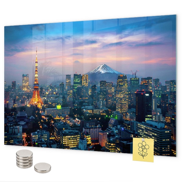 Magnetic board for wall city at night design