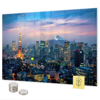Magnetic board for wall city at night design