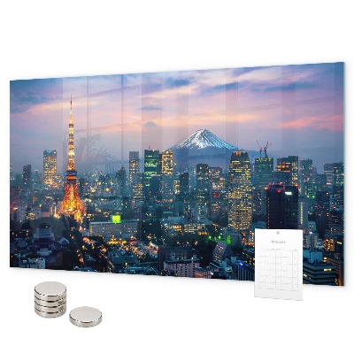 Magnetic board for wall city at night design