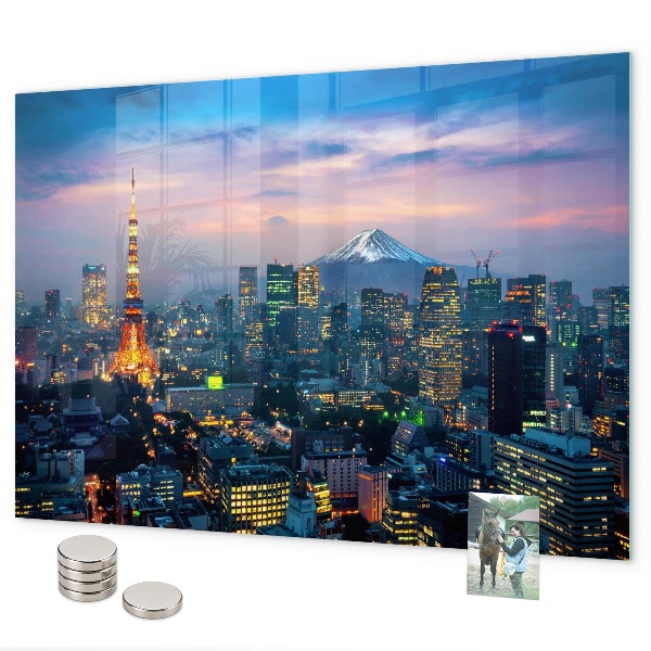 Magnetic board for wall city at night design
