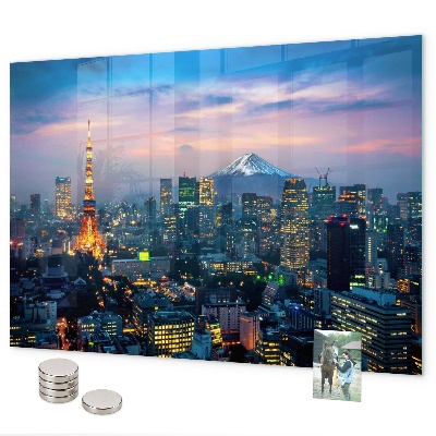 Magnetic board for wall city at night design