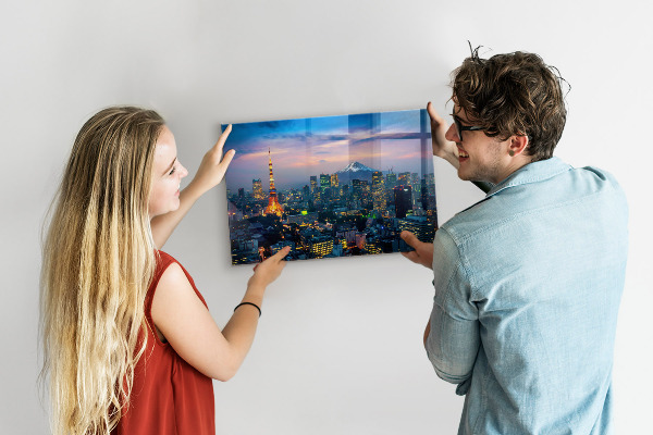 Magnetic board for wall city at night design