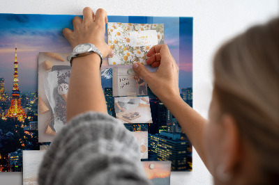Magnetic board for wall city at night design