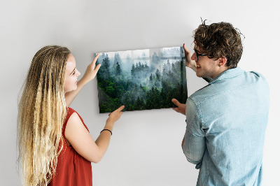 Magnetic board misty forest design