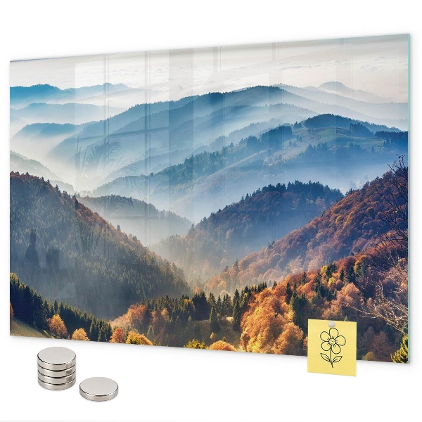 Magnetic wall board mountain landscape design