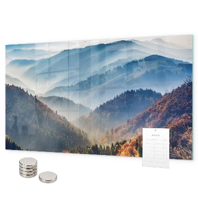 Magnetic wall board mountain landscape design