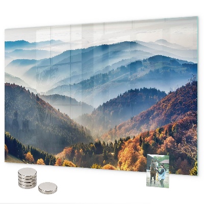 Magnetic wall board mountain landscape design